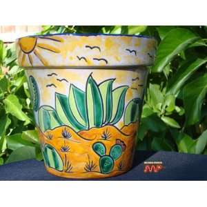 Talavera Ceramic Pottery Planter 8 Cactus Arizona Theme Decor MEXICAN 
