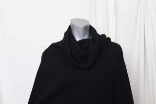 BIRD BY JUICY COUTURE Black CASHMERE Cowl/Funnel Neck Sweater/Poncho 