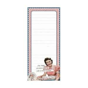 ANNE TAINTOR 2 MAGNETIC NOTEPADS Gift  if by happy you mean trapped 