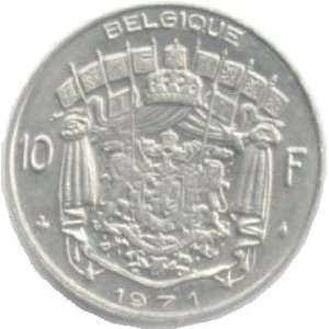 Brilliant Uncirculated 1971 Belgian 10 Francs    French Legends