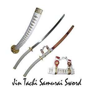  44 inch JIN TACHI SAMURAI SWORD (White)