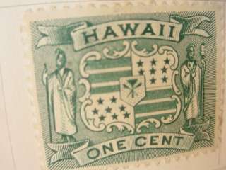 HAWAII 1864 1894 STAMPS Page from Old Hawaiian Collection LOT Q074 