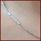 10K White Gold Womens Chain Necklace 16 inches  