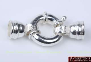 LARGE 925 STERLING SILVER SPRING RING CLASP FINDING  