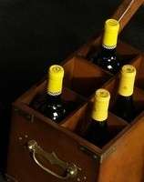Wood Wine Carrier Six Bottle Transport Box NIB  