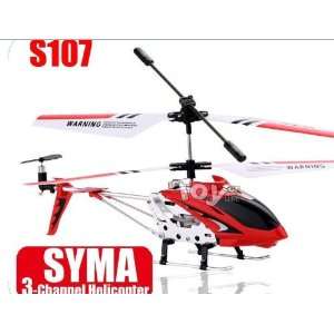   mini rc r/c syma metal series s107 8.7in 3ch radio control helicopter
