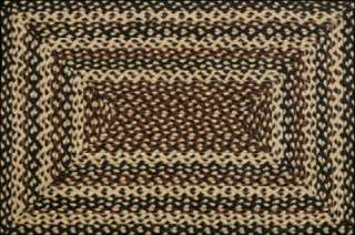 Rectangle Braided Jute Rug, 8 x 10, 16 colors available  