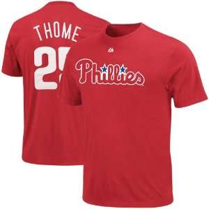  Philadelphia Phillie T Shirts : Majestic Jim Thome 