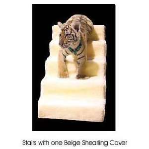  5 Step Foam Stairs with 1 Sheerling Cover Included   Beige 