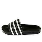ADIDAS ADILETTE MENS Size 9 Black Sandals Slides Flip Flop Slippers 