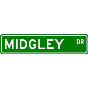  MIDGLEY Street Sign ~ Personalized Family Lastname Sign 