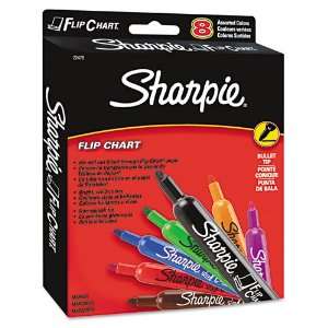  SANFRD Flip Chart Markers, Bullet Tip, Eight Colors, 8/Set 