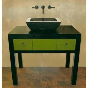 LUXExclusive Bathroom Vanity TER MFCO BR. 36L x 22W x 30H, Black 