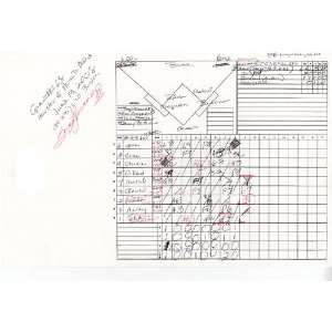 Suzyn Waldman Handwritten/Signed Scorecard Yankees at Astros 6 13 2008