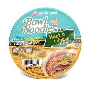 Nongshim Ginger Beef Noodle Bowl, 3.03 oz:  Grocery 