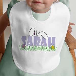  Personalized Easter Baby Bib   Bunny Ears: Baby