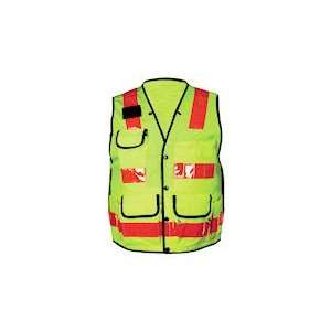   ANSI Class II Lime Solid Technical Surveyor s Vest: Home Improvement