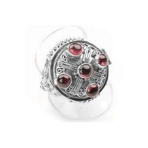   Sterling Silver Mystic Garnet Poison Locket Box Ring Size 6.5 Jewelry