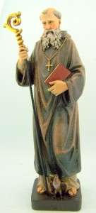 Patron Saint St Benedict Of Excorsism Relief Statue Figure Figurine 