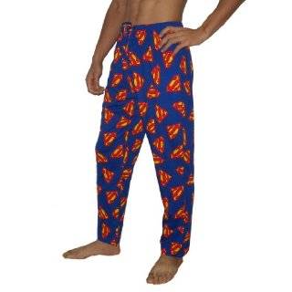 Mens SUPERMAN Comfortable Fit Cotton Sleepwear / Pajama Pants   Blue 