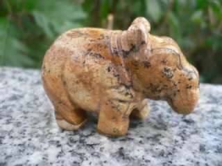 China Hand Carved Picture Gemstone Hippo Figurine S4878  