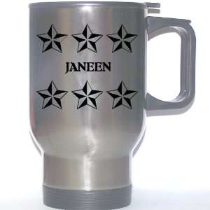  Personal Name Gift   JANEEN Stainless Steel Mug (black 