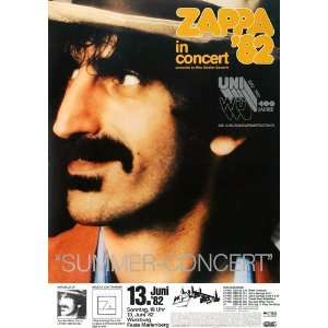  Zappa, Frank   Summer Concert 1982   CONCERT   POSTER from 