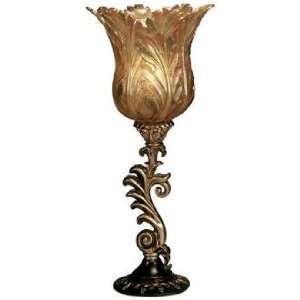    Hand Made Gold Tulip Bloom Accent Table Lamp: Home Improvement