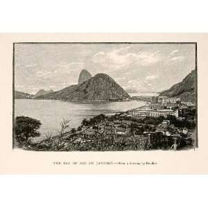  1894 Print Rio De Janeiro Bay Brazil Sugarloaf Rodrigo 