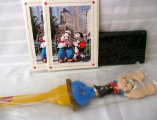 Popeye Back Scratcher (Plastic) Greeting Cards (2) & Checkbook cover 