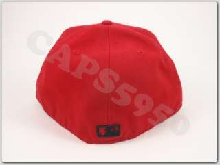 LA Dodgers Cap New Era 5950 Hat Fitted MLB Red Small LA  