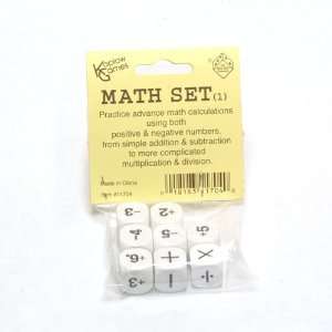  Math Set 1, 16mm dice (3 pos., 3 neg., 2 math operators 