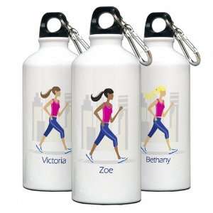  Go Girl Personalized Aluminum Water Bottle   Runner 