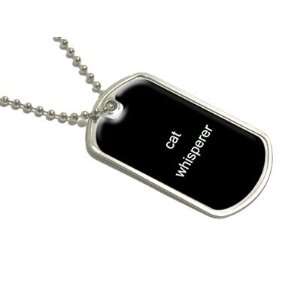  Cat Whisperer   Military Dog Tag Luggage Keychain 