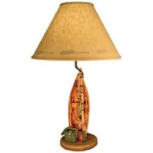 Canoe Trip Hand Painted Table Lamp