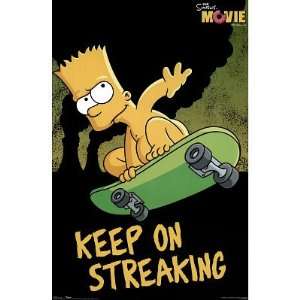   Simpsons Movie (Bart, Keep On Streaking) Poster Print
