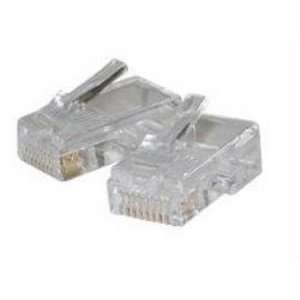  100PK RJ45 8x8 Mod Plug Flat Stranded: Electronics