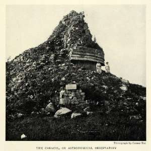  1925 Print Caracol Observatory Gomez Rul Mexico Chichen Itza 