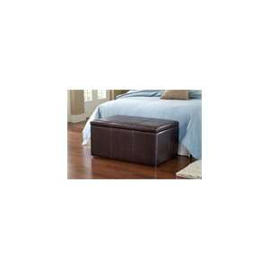  Hillsdale Catalena Storage Trunk in Brown Faux Leather 