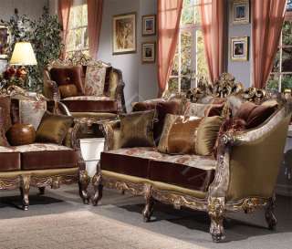 This listing is for the Elegant Silver Gold Chenille 2 Pc Sofa Set 