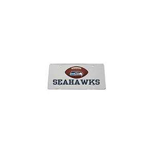  NFL Seattle Seahawks Car Tag Mirrored: Sports & Outdoors