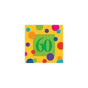 60 Birthday Stripes Lunch Napkins: Health & Personal Care