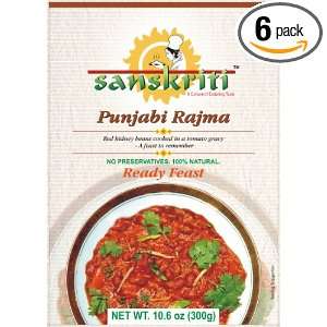 Sanskriti Punjabi Rajma, 10.6 Ounce (Pack of 6):  Grocery 