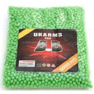  5000 Green UK Arms .12g 6mm Airsoft BBs: Sports & Outdoors