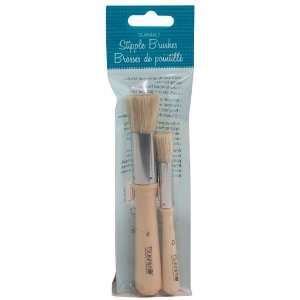  Tsukineko 2 Pack Stipple Brushes, Size 0 and 4 Arts 