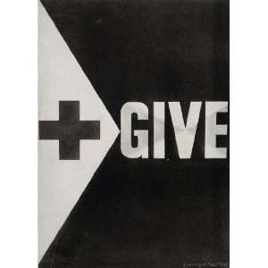 1947 Print American Red Cross E. McKnight Kauffer Ad   Original 