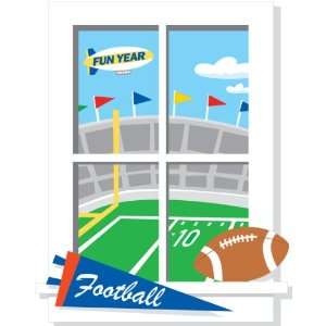   RMK1710SLM Game Day Football Peel and Stick Window: Home Improvement