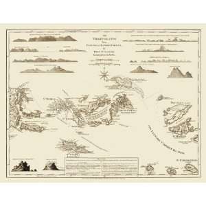    VIRGIN ISLANDS OF THE CARIBBEAN SEA MAP 1775: Home & Kitchen