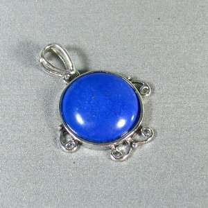  Silver Plated Lapis Pendant   Ladies Necklace Charm with 