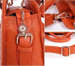 Womans PU Leather Handbag Shoulder Bag Removable Straps Tote Free 